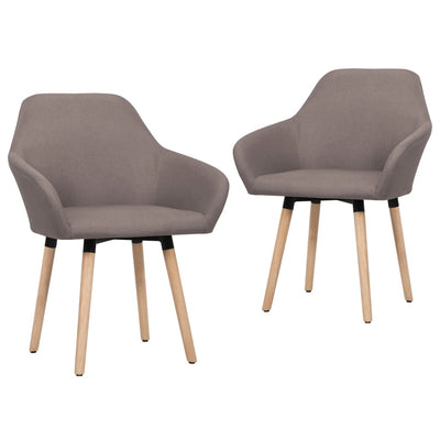 alt="Dining Chairs 2 pcs Taupe Fabric"