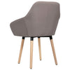 Dining Chairs 2 pcs Taupe Fabric