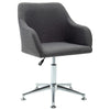 alt="Swivel Dining Chair Dark Grey Fabric"
