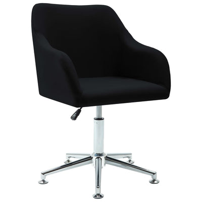 alt="Swivel Dining Chair Black Fabric"