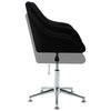 Swivel Dining Chair Black Fabric