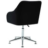 Swivel Dining Chair Black Fabric