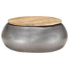 Coffee Table Grey 68x68x30 cm Solid Mango Wood