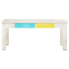 Coffee Table White 110x60x45 cm Solid Mango Wood