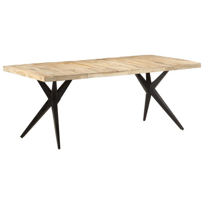 alt="Dining Table 200x90x76 cm Rough Mango Wood"