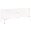TV Cabinet White 115x30x46 cm Solid Mango Wood