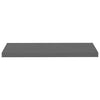 Floating Wall Shelf High Gloss Grey 80x23.5x3.8 cm MDF