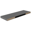 Floating Wall Shelf High Gloss Grey 80x23.5x3.8 cm MDF