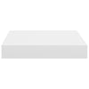 Floating Wall Shelf White 23x23.5x3.8 cm MDF