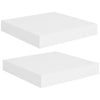 Floating Wall Shelves 2 pcs White 23x23.5x3.8 cm MDF