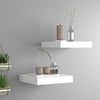 alt="Floating Wall Shelves 2 pcs White 23x23.5x3.8 cm MDF"