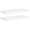 Floating Wall Shelves 2 pcs White 60x23.5x3.8 cm MDF