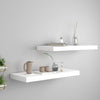 alt="Floating Wall Shelves 2 pcs White 60x23.5x3.8 cm MDF"