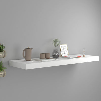 alt="Floating Wall Shelf White 80x23.5x3.8 cm MDF"