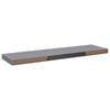 Floating Wall Shelves 2 pcs Grey 90x23.5x3.8 cm MDF