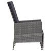 Reclining Garden Chair with Cushions Poly Rattan Grey