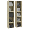 CD Cabinets 2 pcs Sonoma Oak 21x16x93.5 cm Chipboard