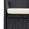 Garden Dining Chairs 4 pcs Poly Rattan Black