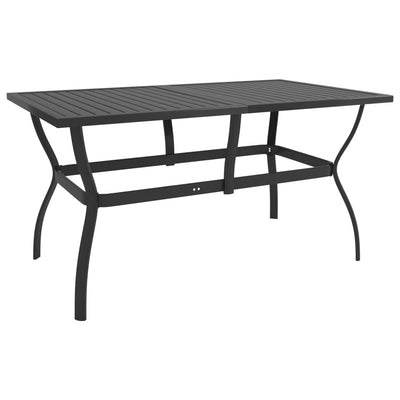 alt="Garden Table Anthracite 140x80x72 cm Steel"