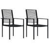 alt="Garden Chairs 2 pcs PVC Rattan Black"