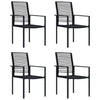alt="Garden Chairs 4 pcs PVC Rattan Black"