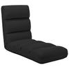 alt="Folding Floor Chair Black Faux Leather"