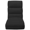 Folding Floor Chair Black Faux Leather