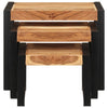321552 vidaXL Nesting Tables 3 pcs Solid Wood with Sheesham Finish