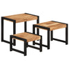 321552 vidaXL Nesting Tables 3 pcs Solid Wood with Sheesham Finish
