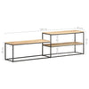 TV Cabinet 180x30x50 cm Rough Mango Wood