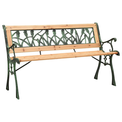 alt="Garden Bench 122 cm Cast Iron and Solid Firwood"