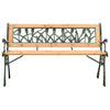 Garden Bench 122 cm Cast Iron and Solid Firwood