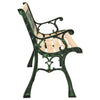 Garden Bench 122 cm Cast Iron and Solid Firwood