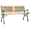 alt="Garden Bench 122 cm Cast Iron and Solid Firwood"