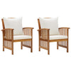 alt="Garden Chairs with Cushions 2 pcs Solid Acacia Wood"
