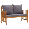 alt="Garden Bench with Cushions 119 cm Solid Acacia Wood"
