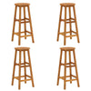 alt="Bar Stools 4 pcs Solid Acacia Wood""