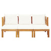 3-Seater Garden Bench with Cushions 179 cm Solid Acacia Wood