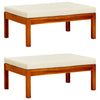 alt="Garden Footrests 2 pcs Solid Acacia Wood"