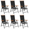 alt="Folding Garden Chairs 6 pcs Textilene Black"