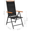 Folding Garden Chairs 6 pcs Textilene Black