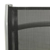 Reclining Garden Chair Textilene and Aluminium Silver