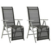 alt="Reclining Garden Chairs 2 pcs Textilene and Aluminium Silver"