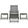 3 Piece Garden Lounge Set Textilene and Aluminium Black