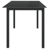 Garden Table Black 150x90x74 cm Aluminium and Glass