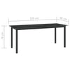 Garden Table Black 190x90x74 cm Aluminium and Glass