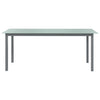 Garden Table Light Grey 190x90x74 cm Aluminium and Glass