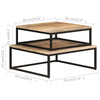 Nesting Coffee Tables 2 pcs Solid Mango Wood