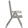 Garden Reclining Chairs 3 pcs Grey Solid Acacia Wood