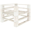 alt="Garden Pallet Armchair Wood White"